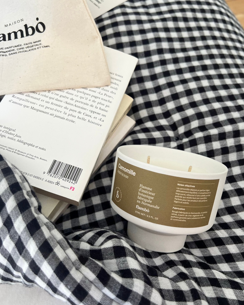 Bougie pot en céramique, cire végétale